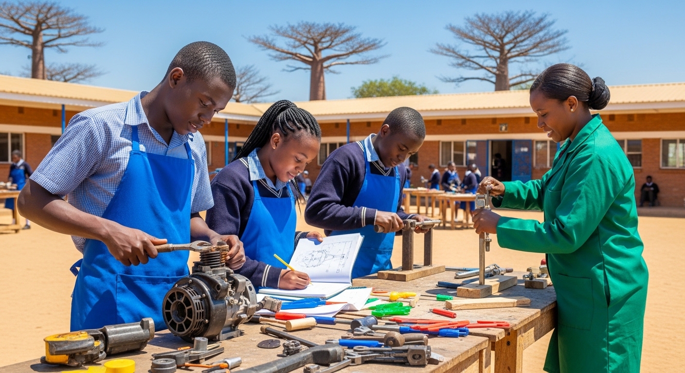 Étudiants africains en laboratoire